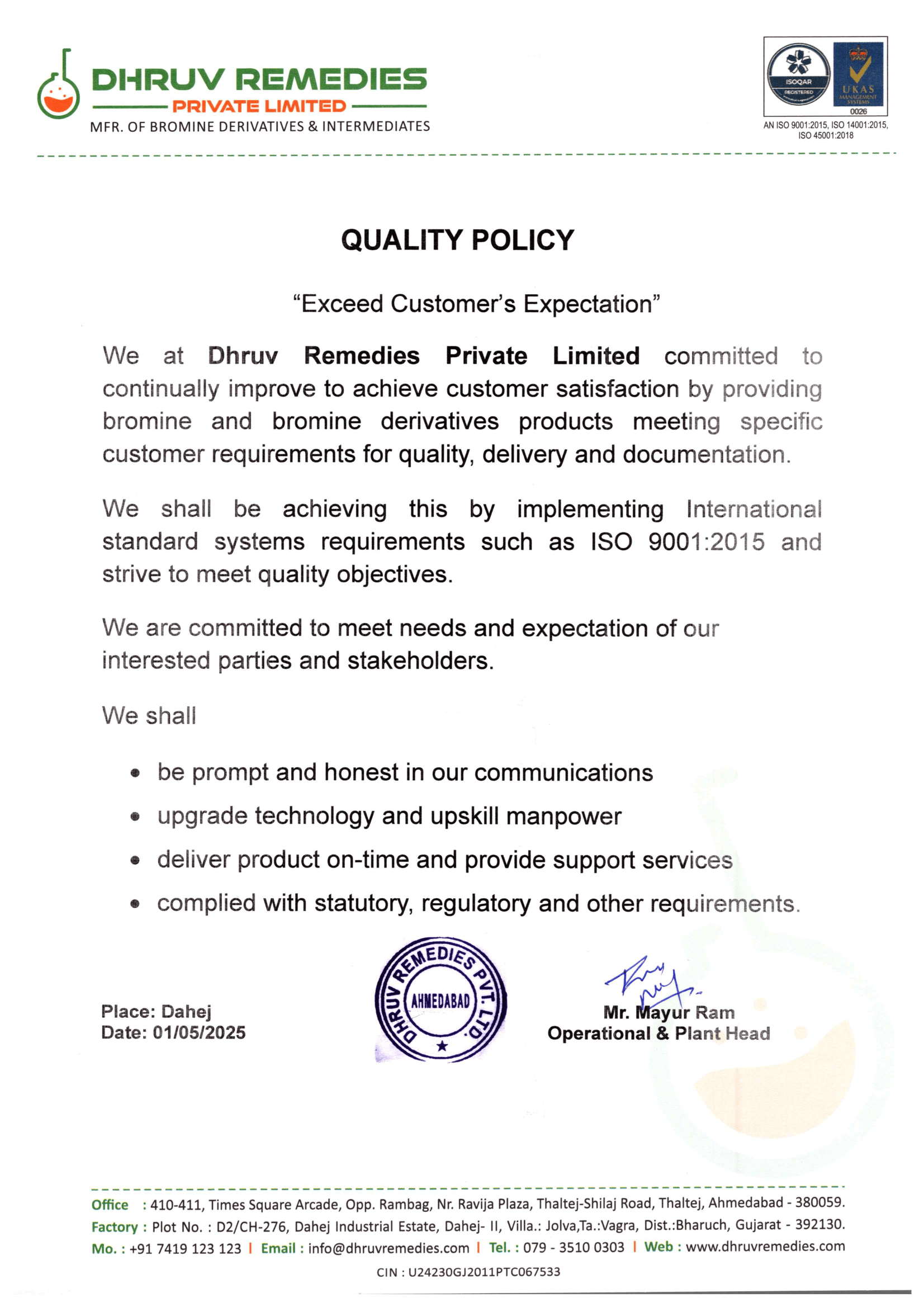 Quality Policy